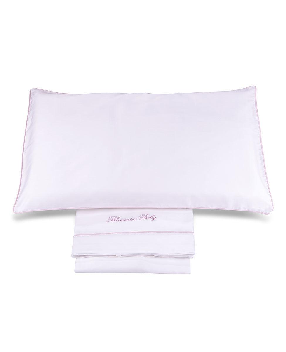 Blumarine Baby Completo Lenzuola Culla Carrozzina Baby Blu 101060087 S56 - Passarelli Biancheria