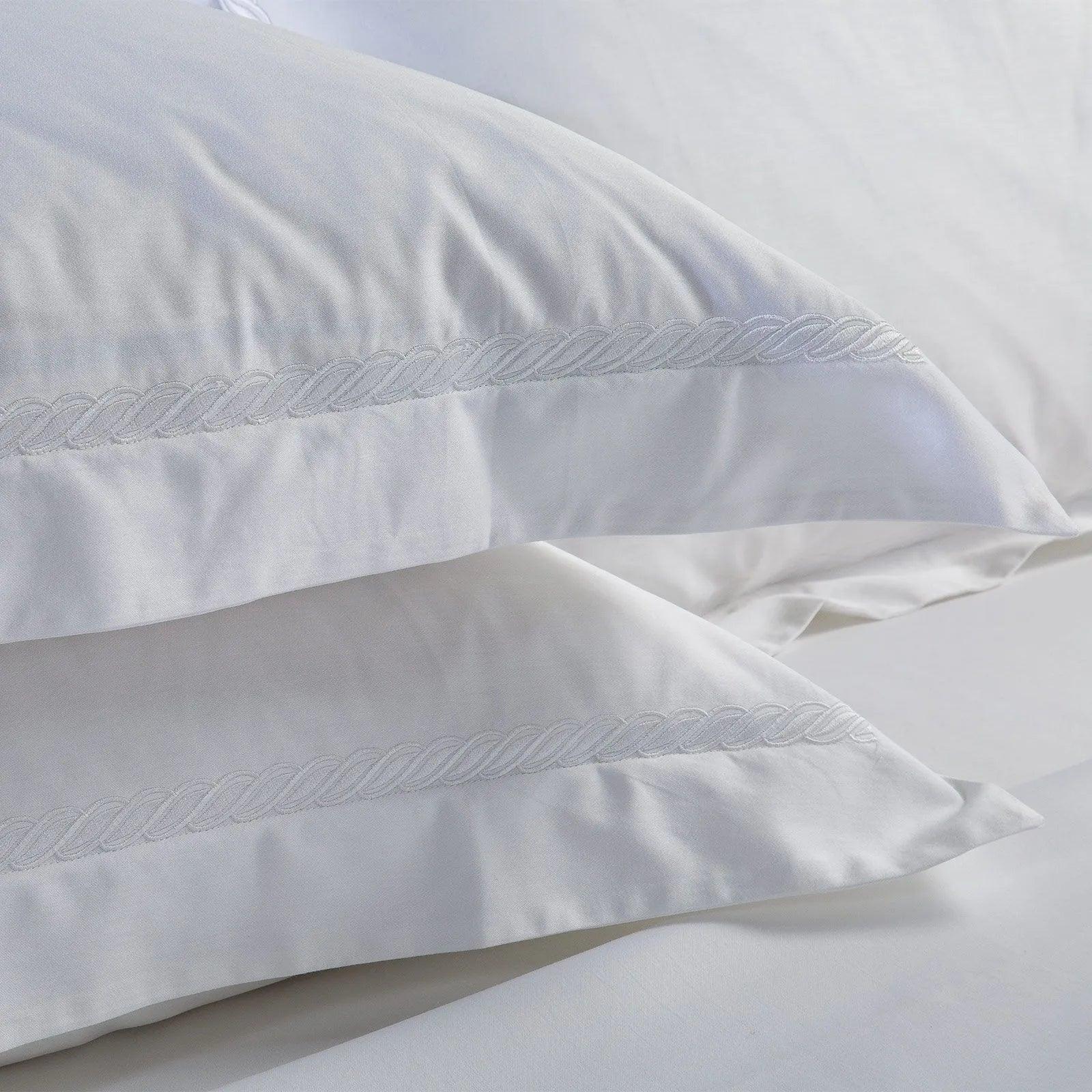 Caleffi Completo Lenzuola Matrimoniale Treccia Bianco 1007023 D120 - Passarelli Biancheria