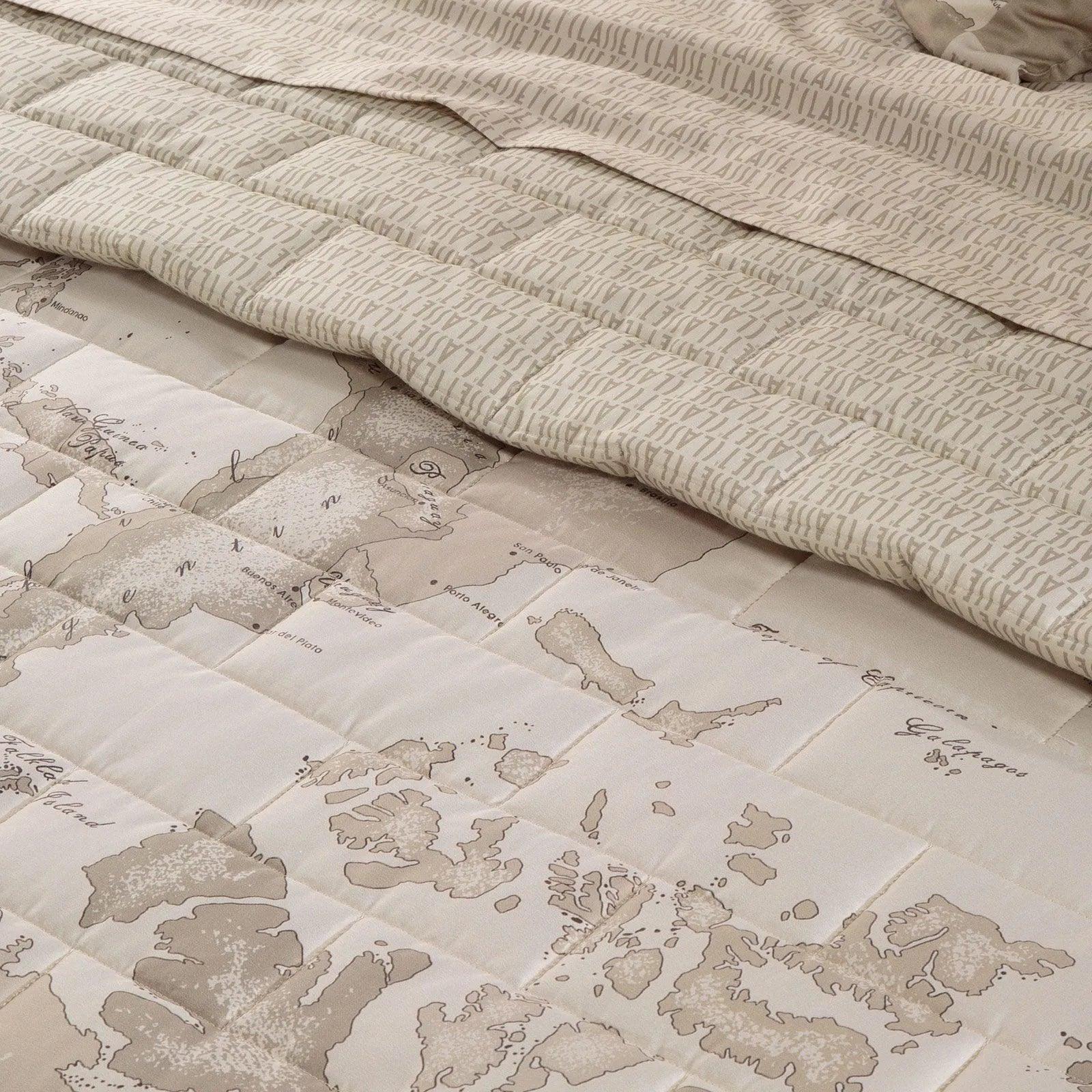 Alviero Martini Geo Safari Copriletto Trapuntato in Raso di cotone Matrimoniale 1009663 S220 - Passarelli Biancheria