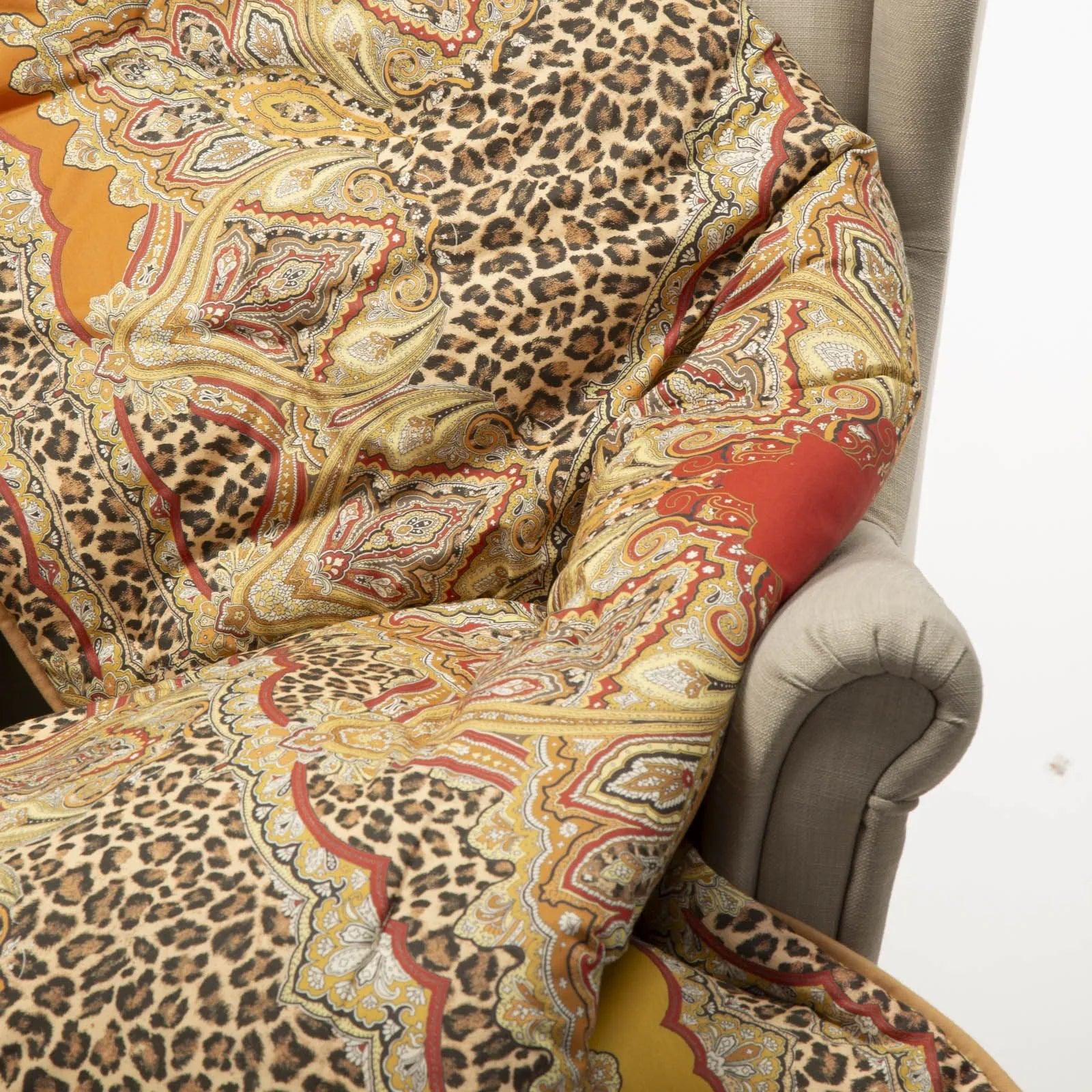 Caleffi Scaldotto Leopard in Cotone 130x170 cm Oro D60 - Passarelli Biancheria