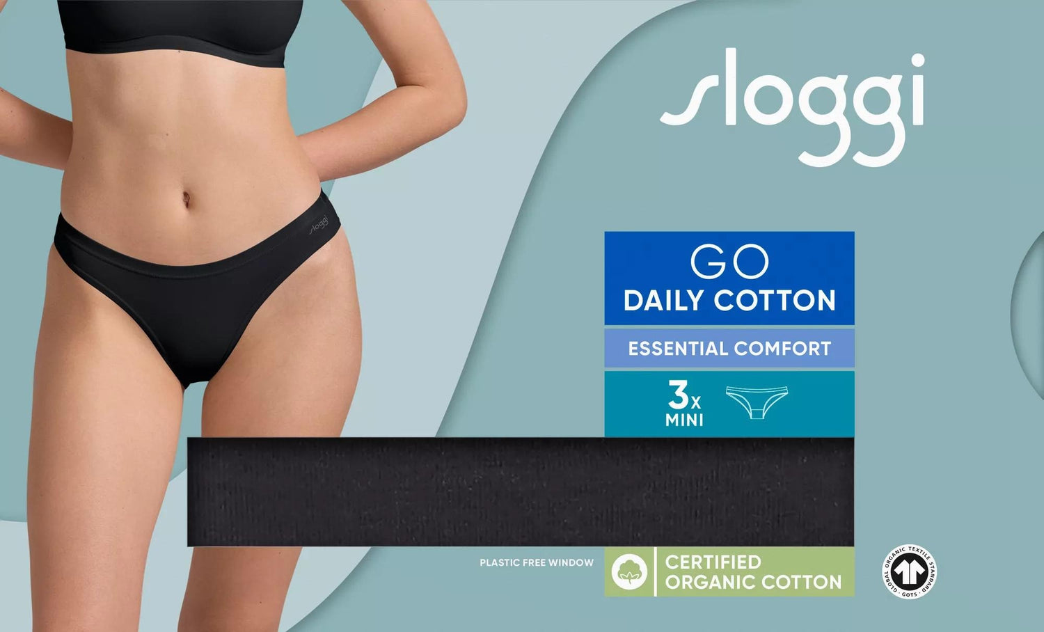 Sloggi Donna 3 Slip Mini Go daily Cotton 3P 2502S16