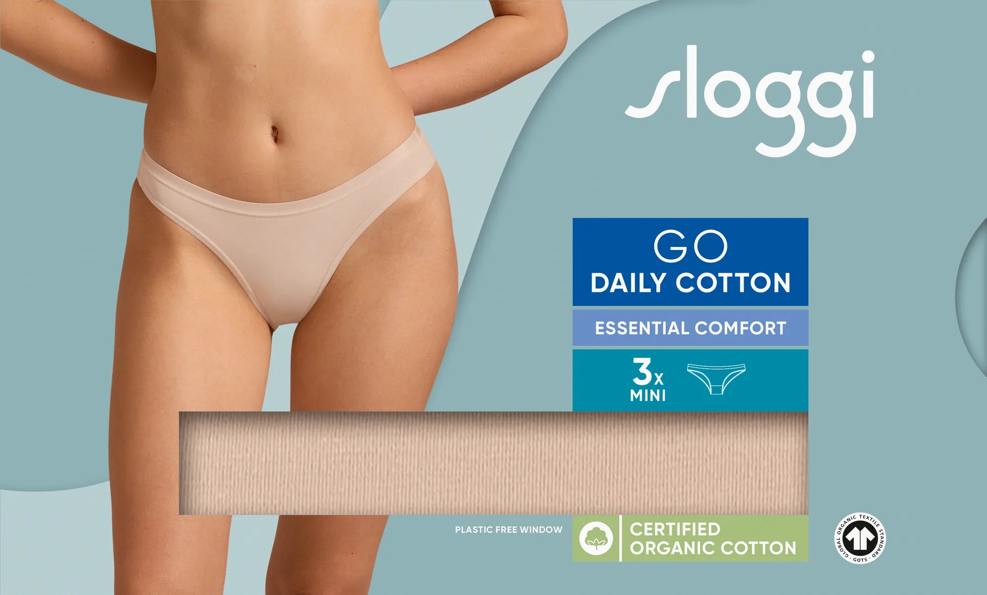 Sloggi Donna 3 Slip Mini Go daily Cotton 3P 10222320
