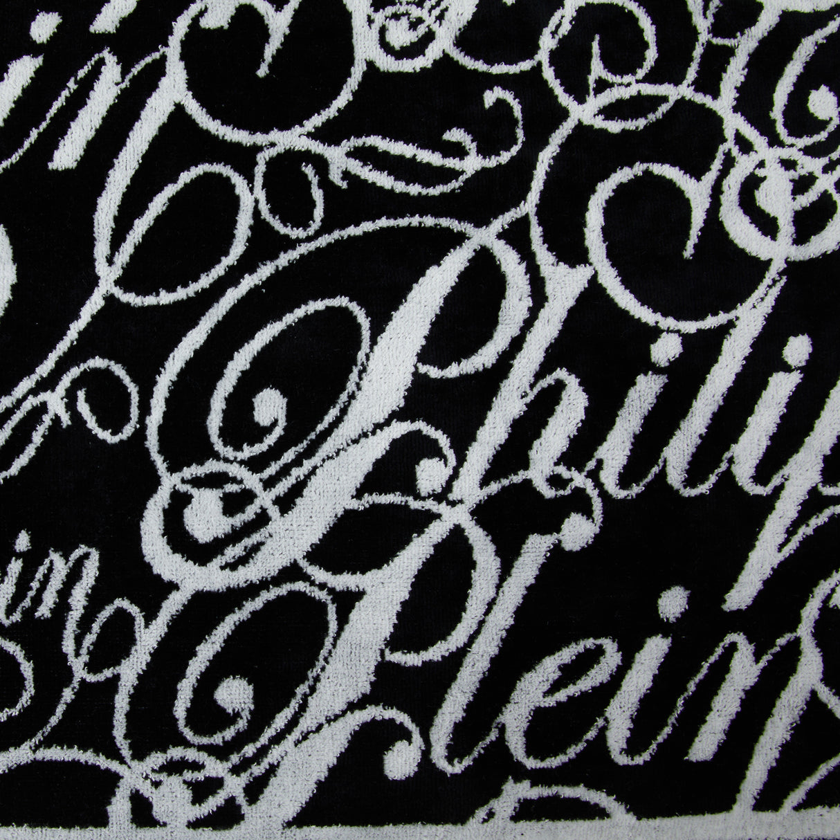 Philipp Plein Telo Bagno Script Moderno in Spugna