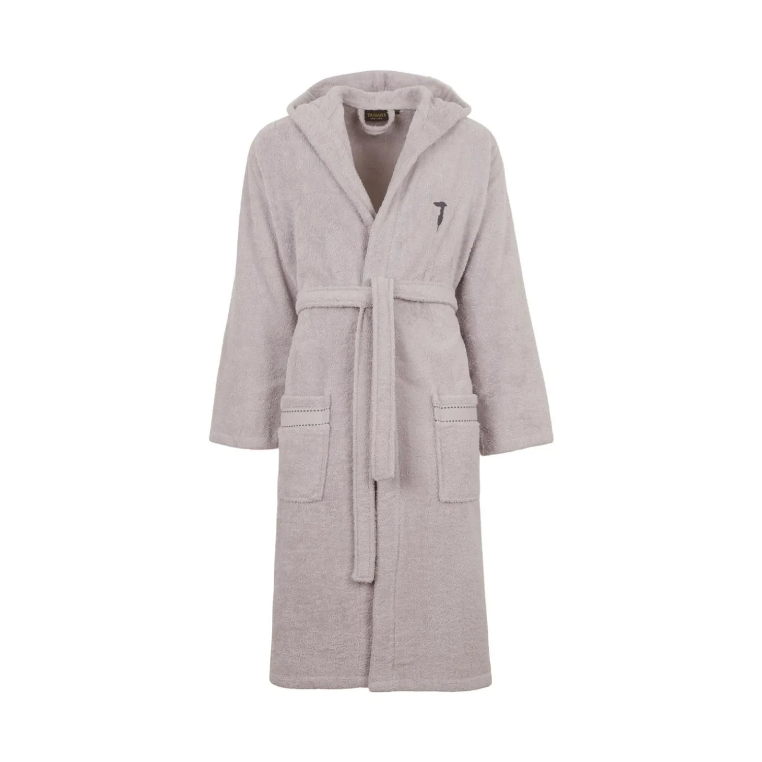 Trussardi Accappatoio con Cappuccio in Cotone Ribbon