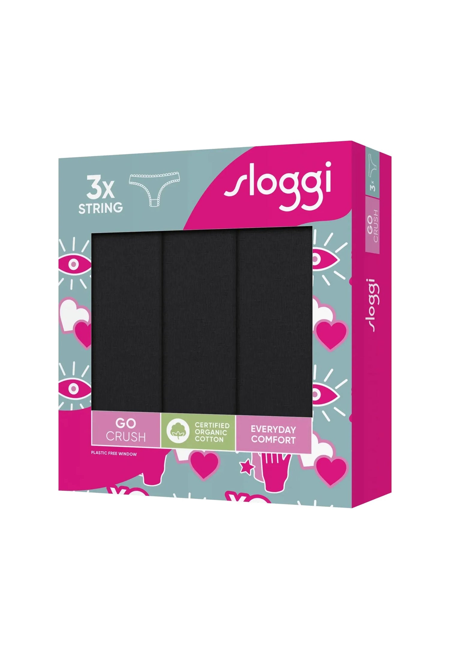 Sloggi Donna Confezione da 3 Go Crush String  Perizoma 2509S16