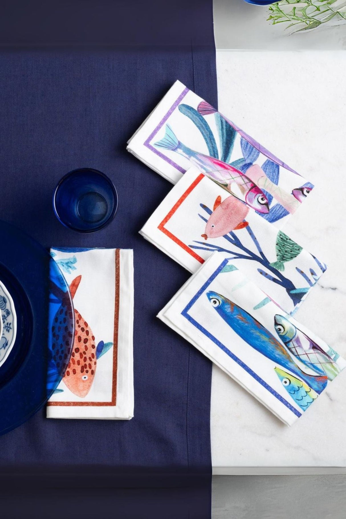 Tessitura Toscana Telerie Set 4 Tovaglioli Altomare