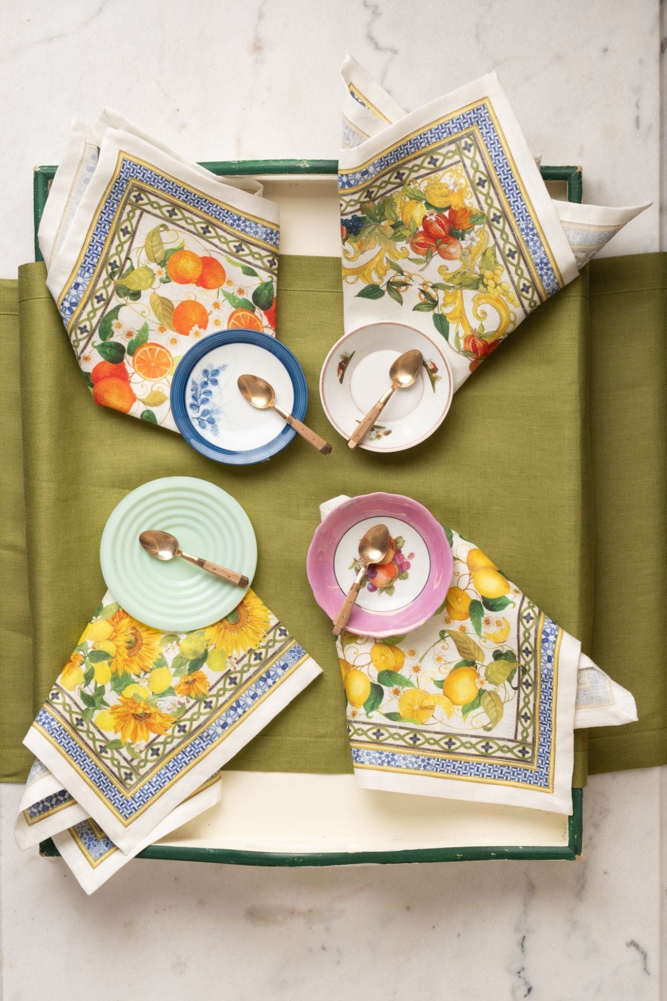 Tessitura Toscana Telerie Set 4 Tovaglioli Amalfi