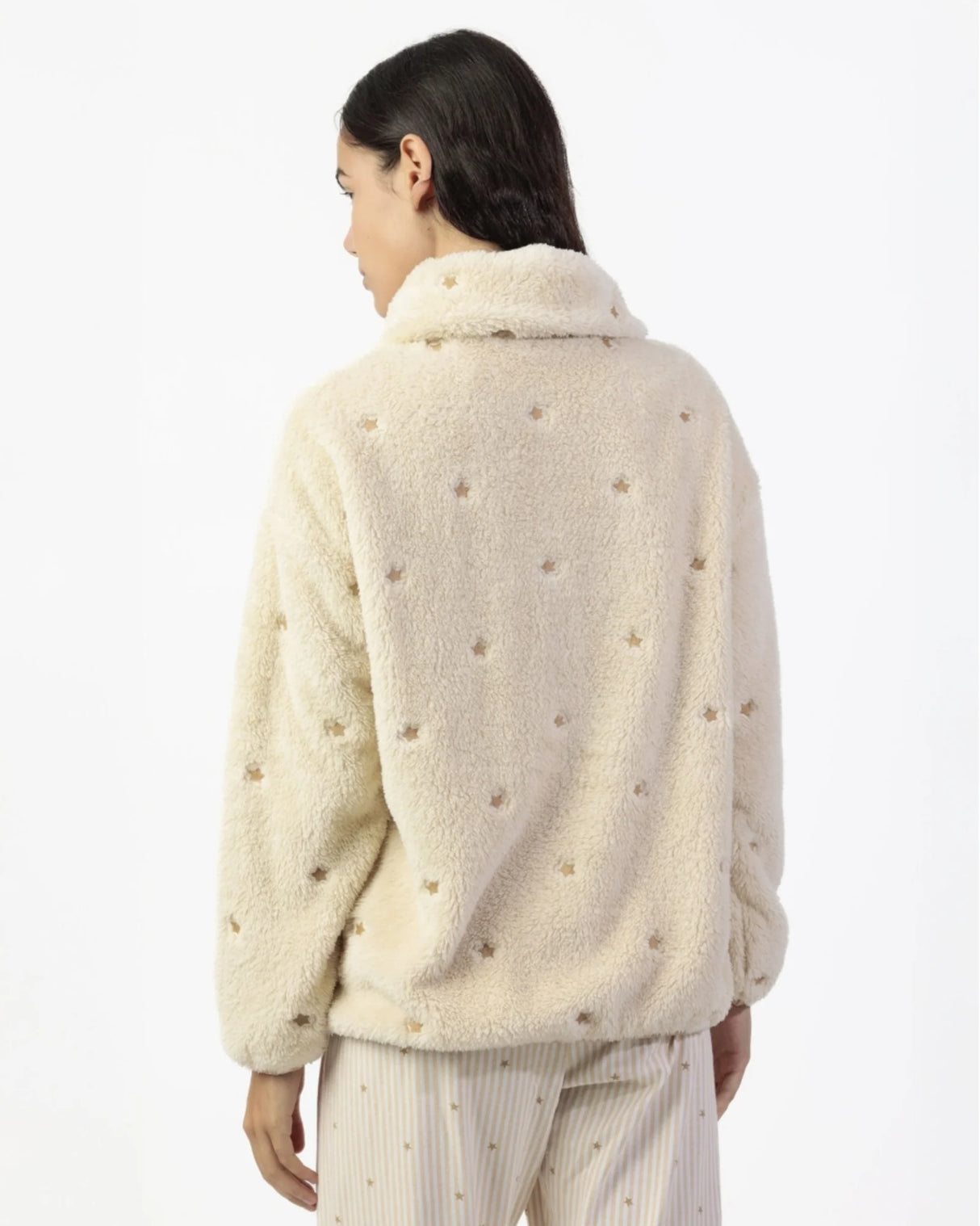 Admas Vestaglia donna invernale in pile shearling con cerniera 67305 2511S29