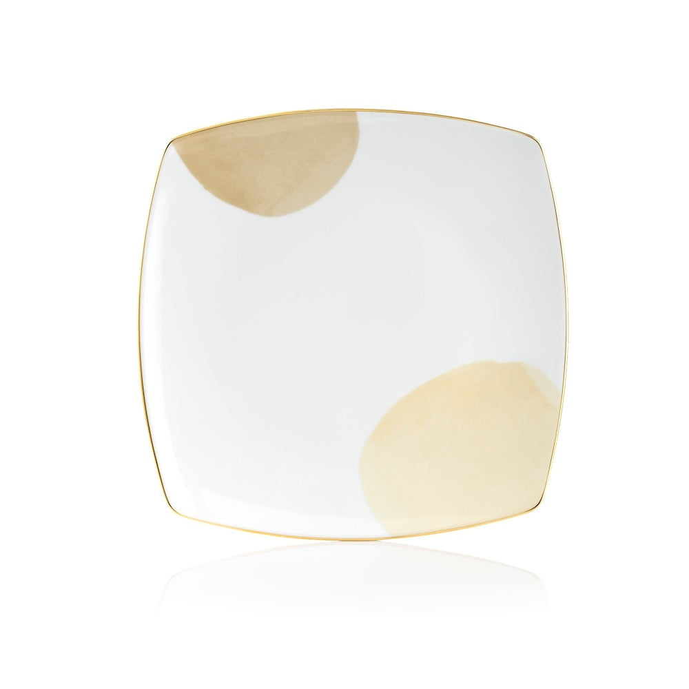 Weissestal Servizio in porcellana Square-O Ginko Gold con decoro oro