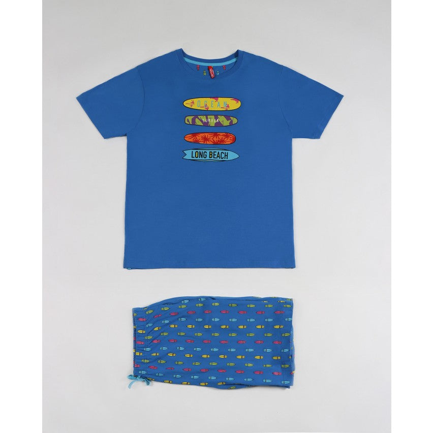 Admas Kurzarm-Pyjama für Herren Surf 55292 S22