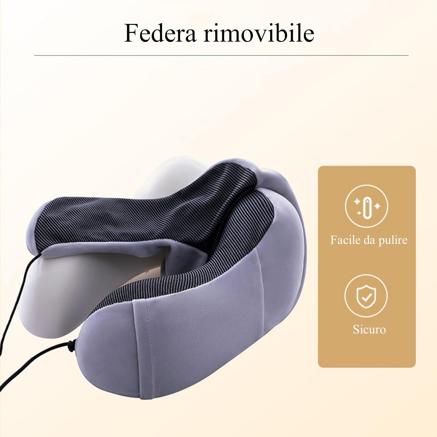 Cuscino da viaggio con portaoggetti 2411S90