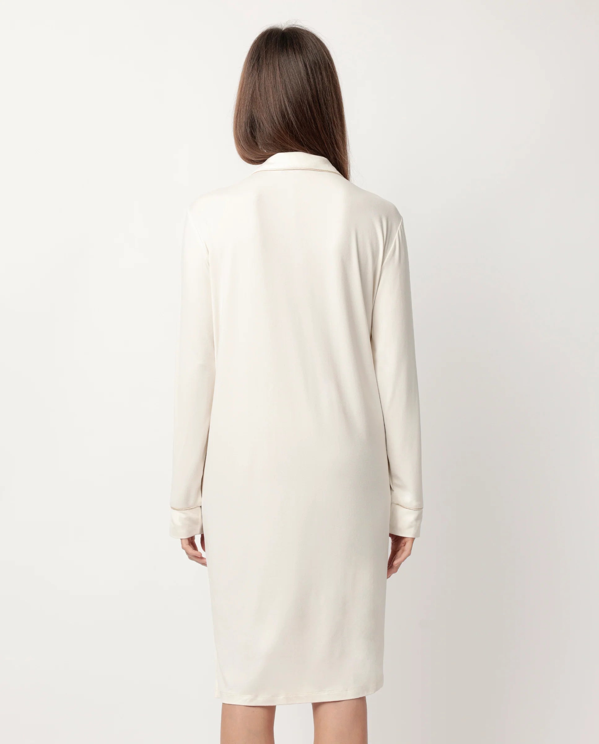 Admas Camicia da notte invernale Donna in Caldo cotone aperta 61440 2510S22