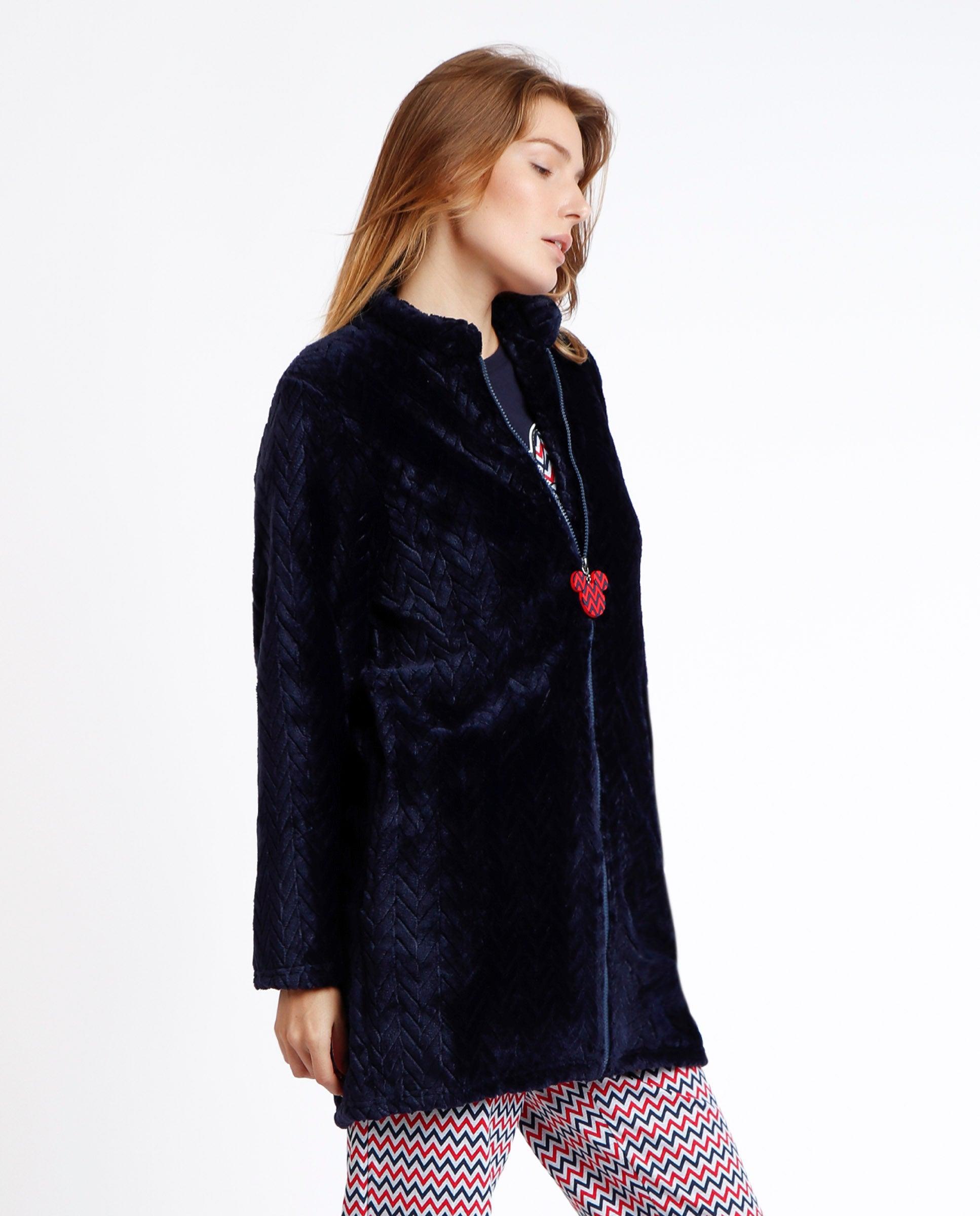 Admas Disney Vestaglia Invernale da Donna in Pile Abbottonata 67010 S34 - Passarelli Biancheria