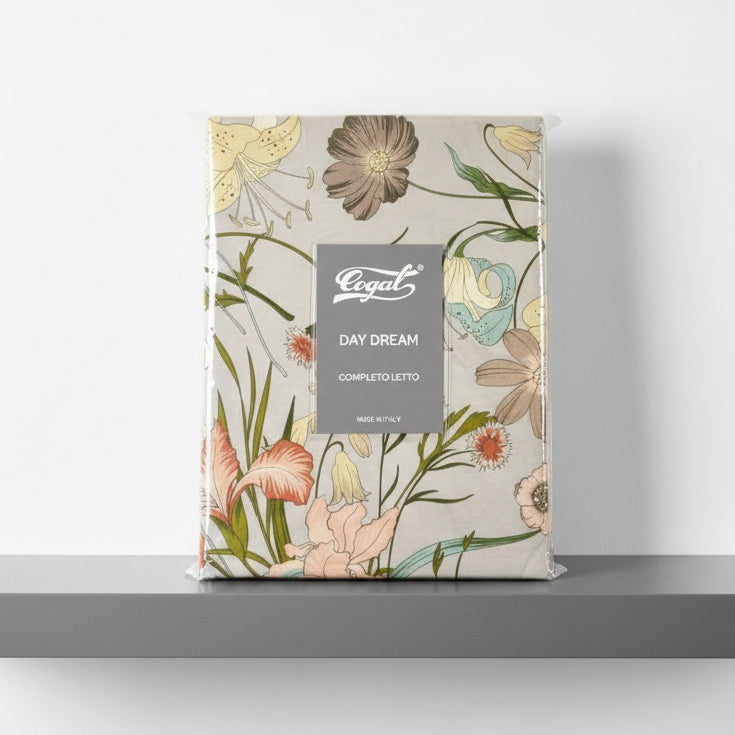 Cogal Set Lenzuola-Copriletto Matrimoniale Fiori di Campo 2603S50