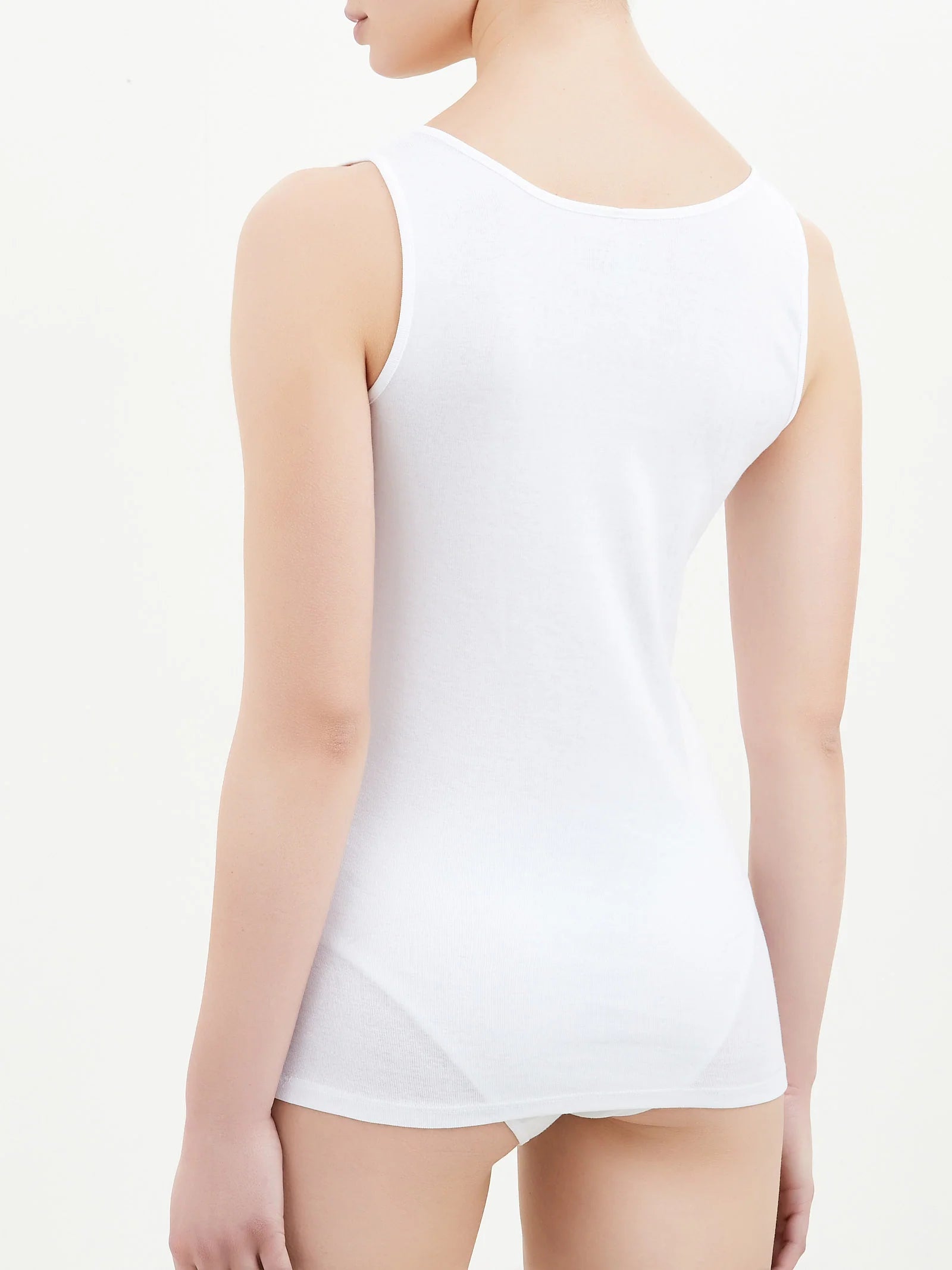 Ragno Canottiera Spalla Larga in cotone da Donna 71131W S100