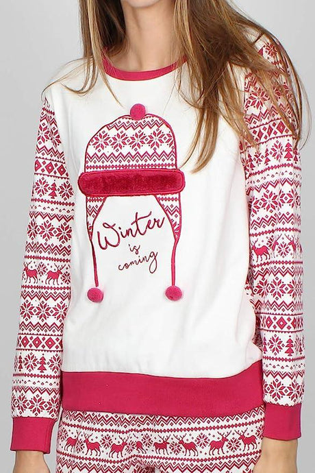 Admas Pigiama Invernale da Donna in Caldo Cotone 54140 S33 - Passarelli Biancheria