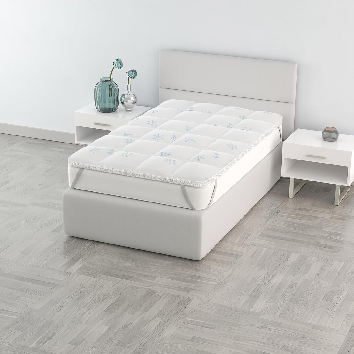 Topper Coprimaterasso Trapuntato TOPPER ICE Bianco - Varie Dimensioni