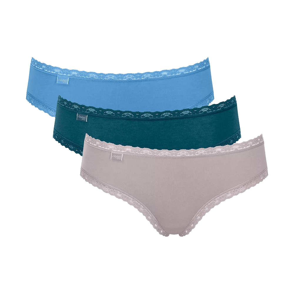 Sloggi Donna 24/7 Weekend Hipster C3P 3 Slip Hipster 10198269 V010 S10 - Passarelli Biancheria