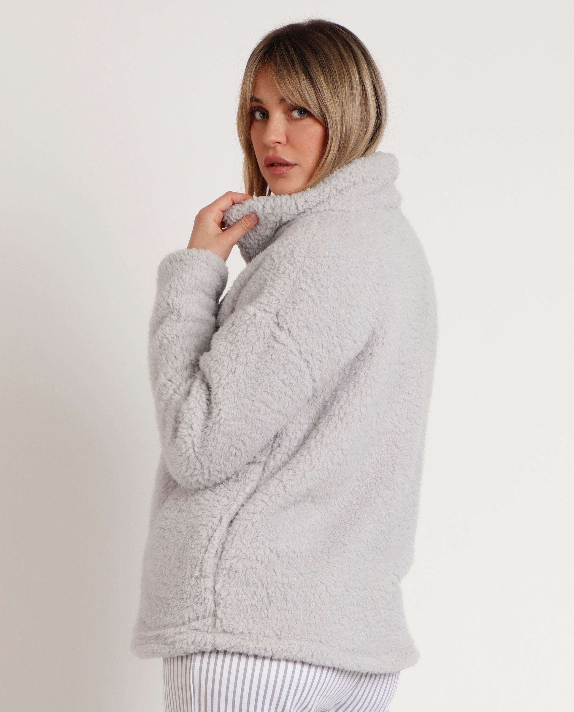 Admas Giacca da Camera Invernale da Donna in Pile con Zip 57541 2510S25