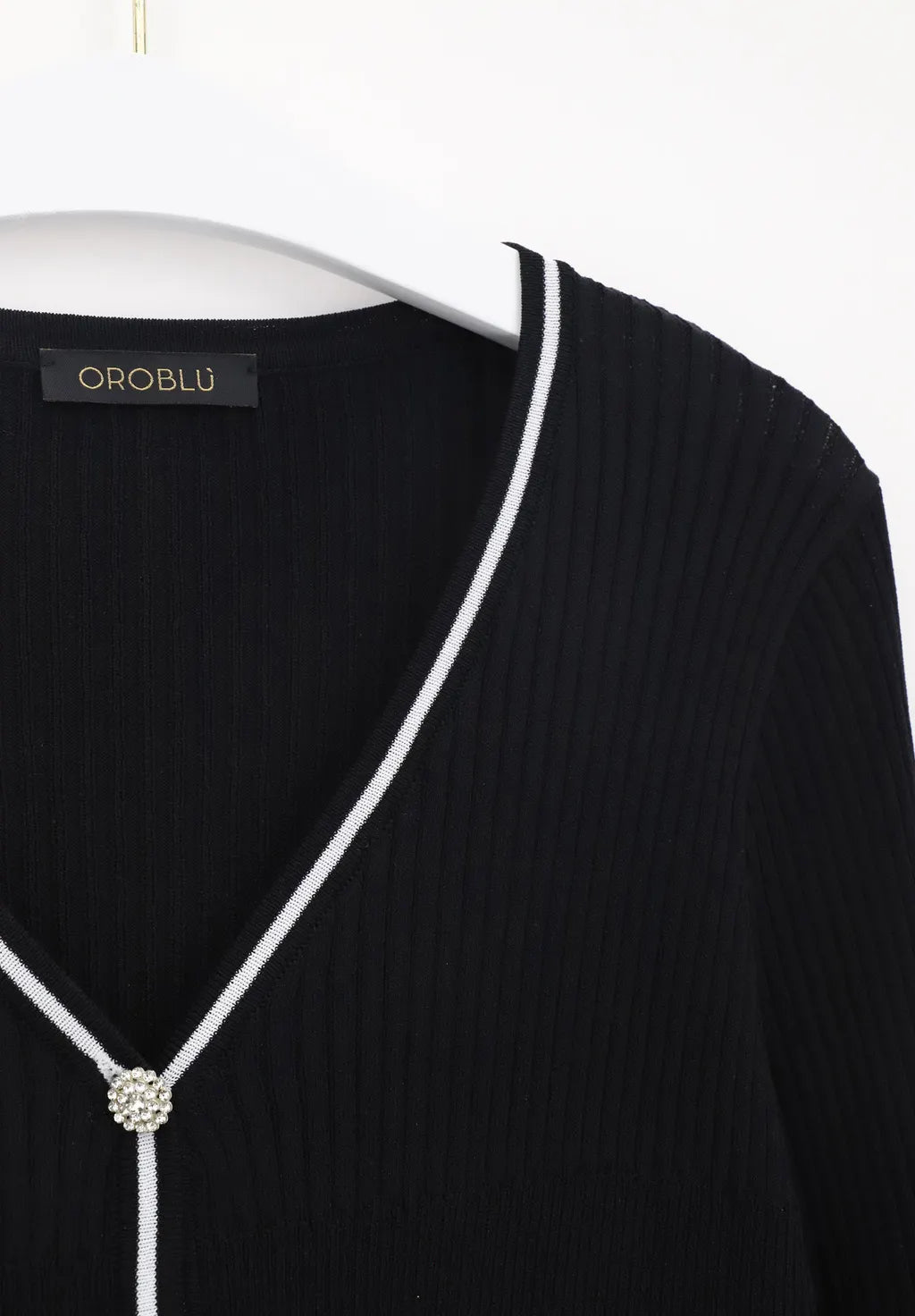 Oroblu Cardigan in Viscosa a Costine Glamour Rib VOBT67636 S74