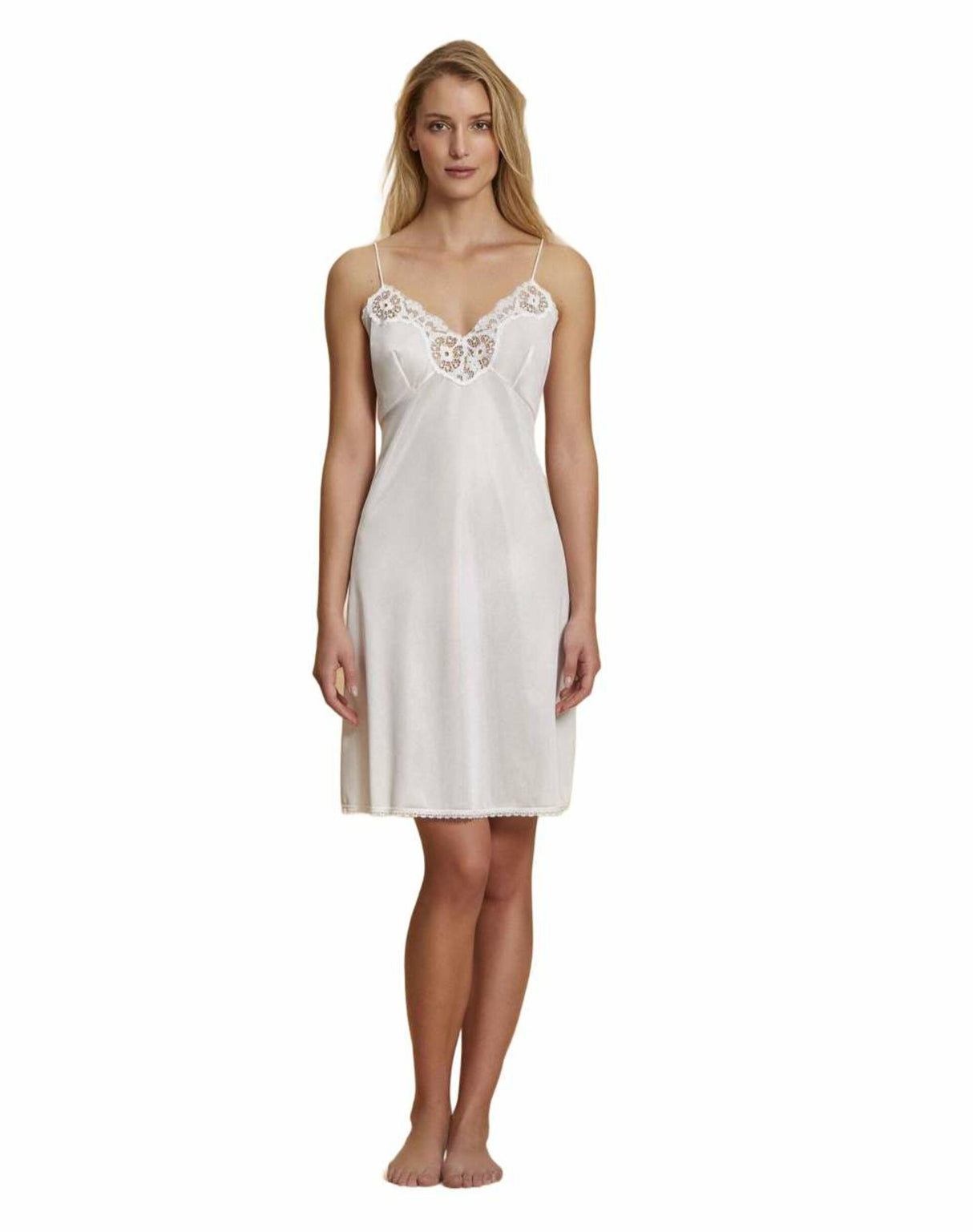 Andra Sottoveste spalla stretta con forma seno e inserti in pizzo 2507S14