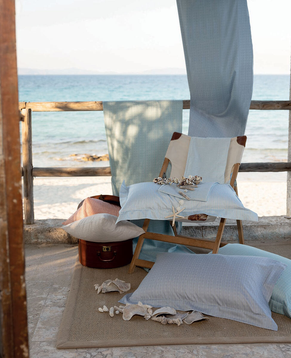 Svad Dondi Completo Lenzuola Matrimoniale in Raso di Cotone Ibiza