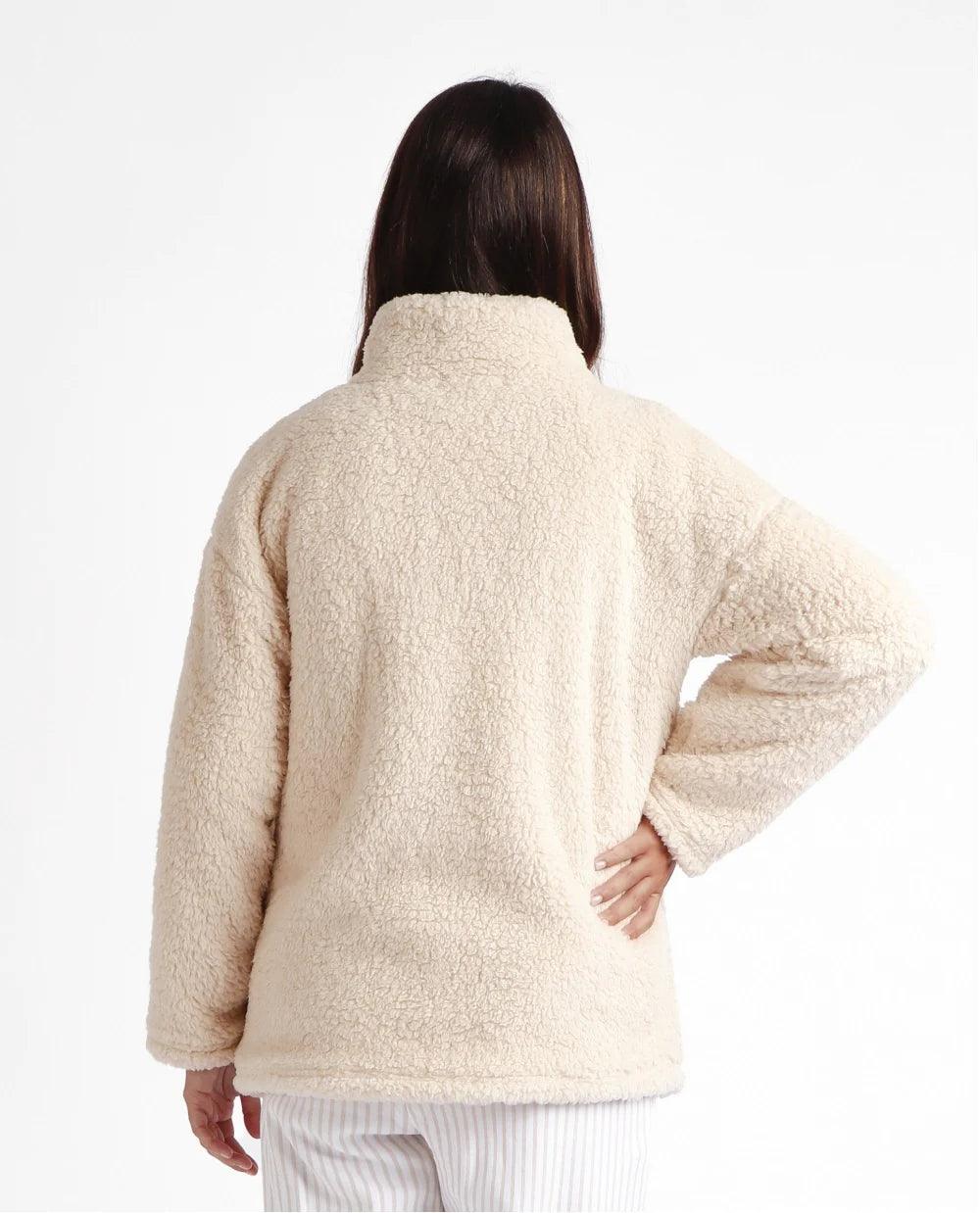 Admas Vestaglia Invernale da Donna in Pile Abbottonata 57541 S25 - Passarelli Biancheria