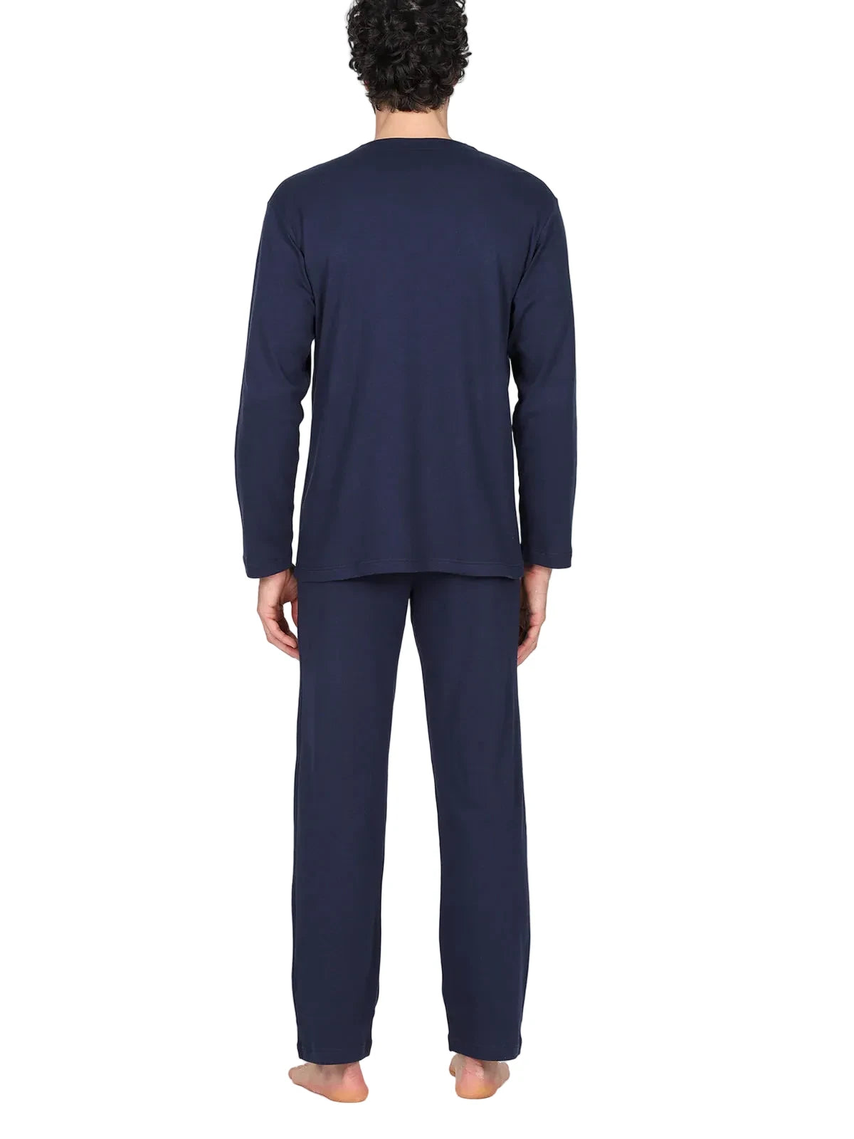 Alpina Uomo Pigiama Invernale Cardigan in interlock di puro cotone AAL743 2512S76