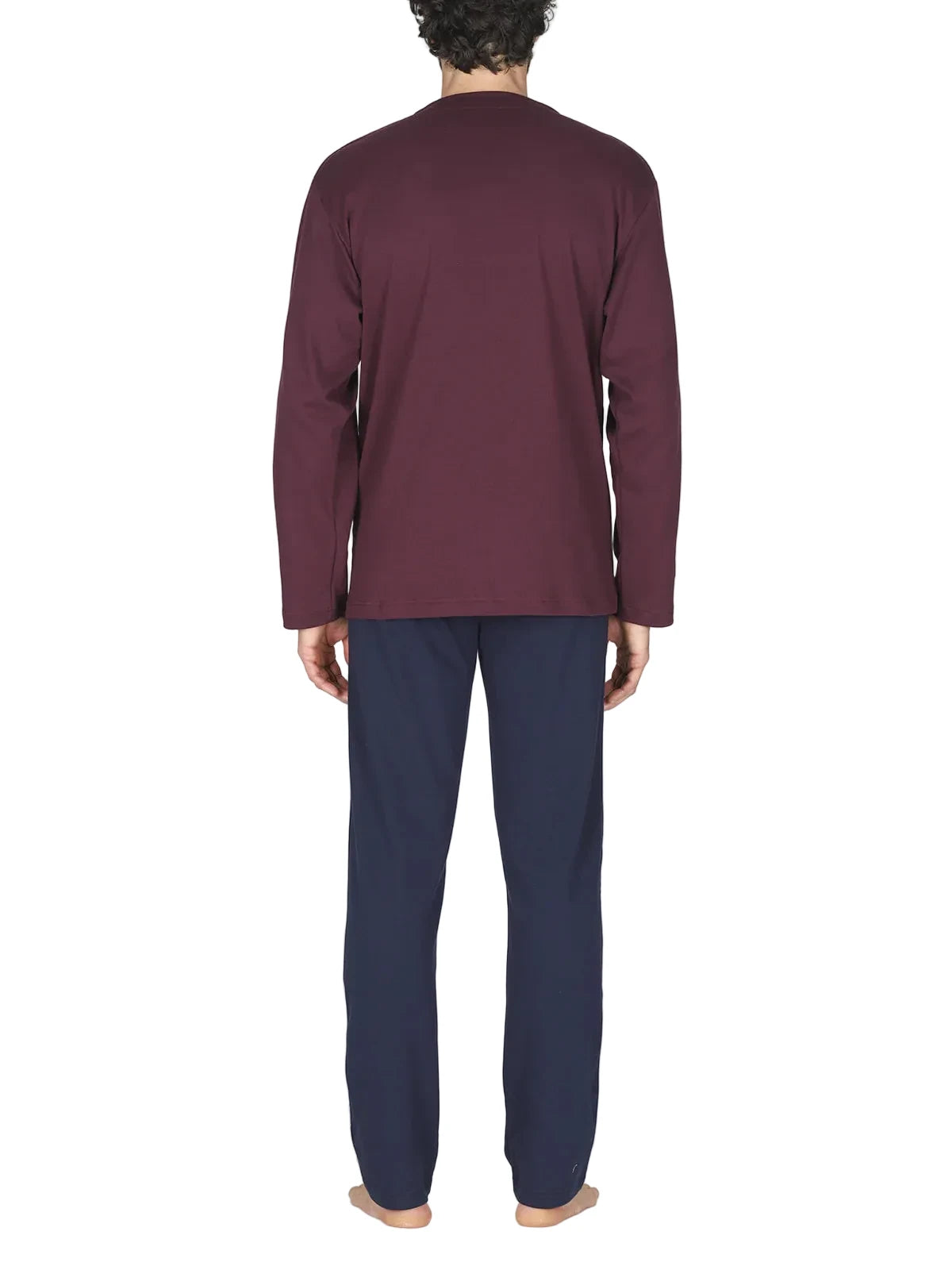 Alpina Pigiama Invernale Cardigan in interlock di puro cotone AAL743 2512S76