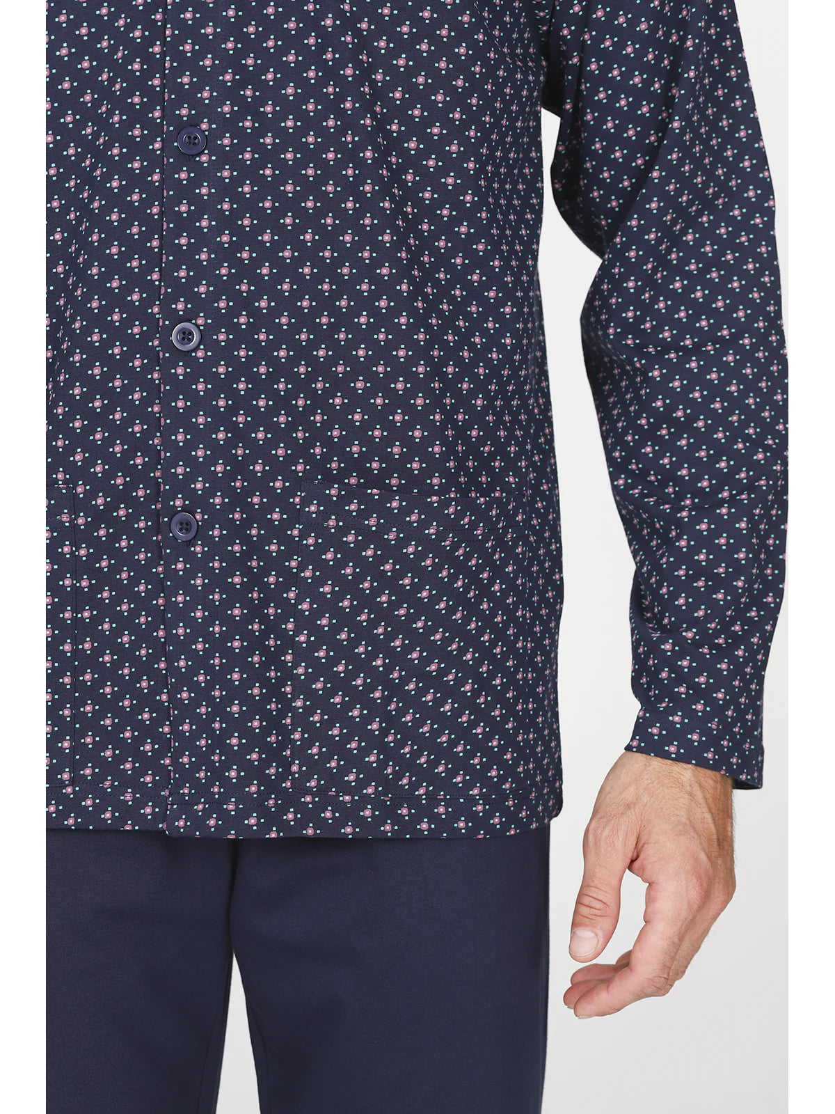 Alpina Pigiama Cardigan Cotone Leggero da Uomo AAL780-537 2604S64