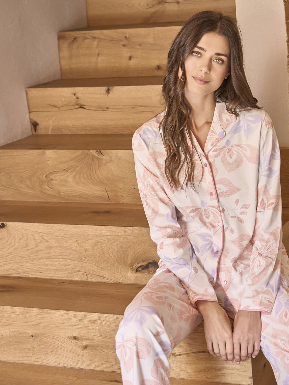 Alpina Donna Pigiama Leggero Aperto da Donna AEL406 2604S70