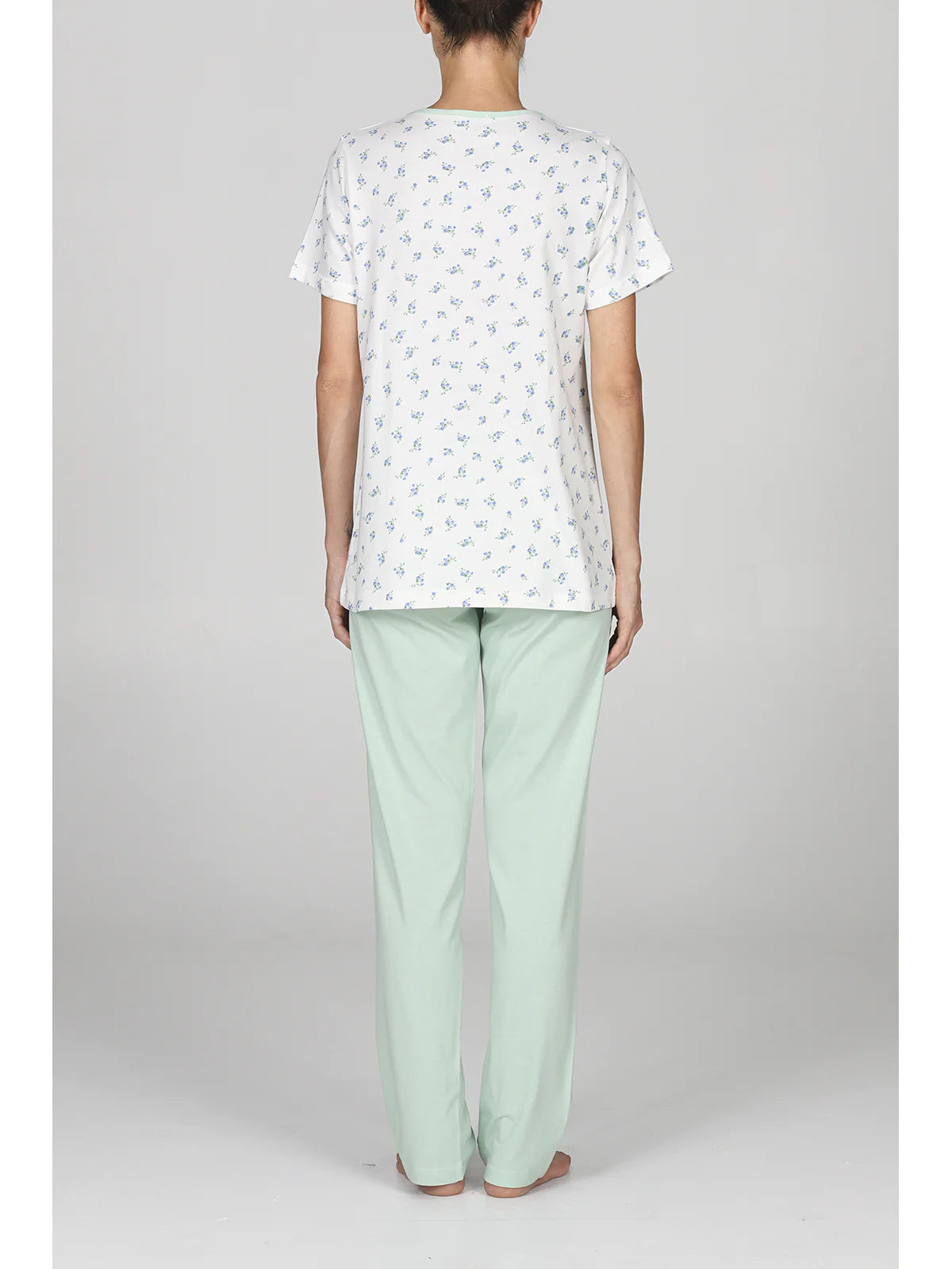 Alpina Donna Pigiama Maniche Corte Leggero Aperto da Donna AEL487