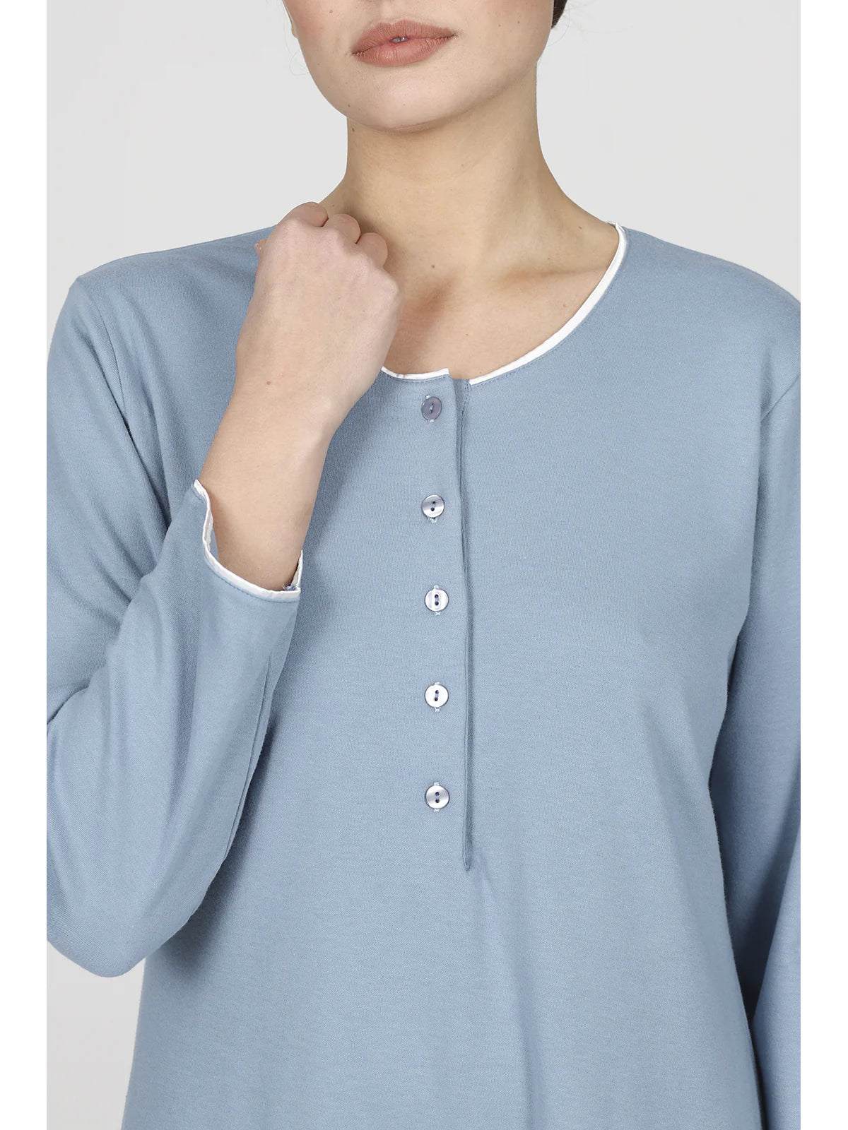 Alpina Donna Camicia da Notte Invernale in Caldo Cotone Fanny AFL315 2511S52