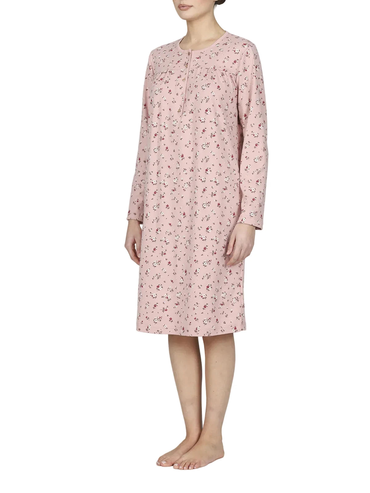 Alpina Donna Camicia da Notte Invernale in Caldo Cotone Fausta AFL317 2511S40