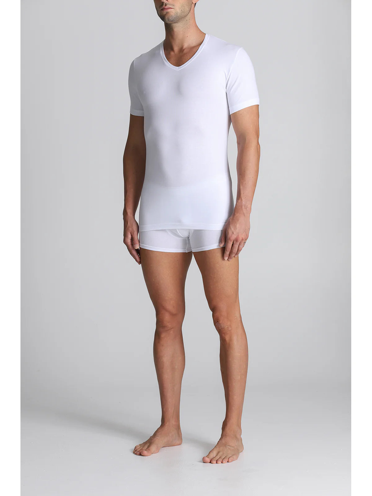 Alpina Maglietta collo V Maniche Corte in cotone elasticizzato ANM083 2505S22