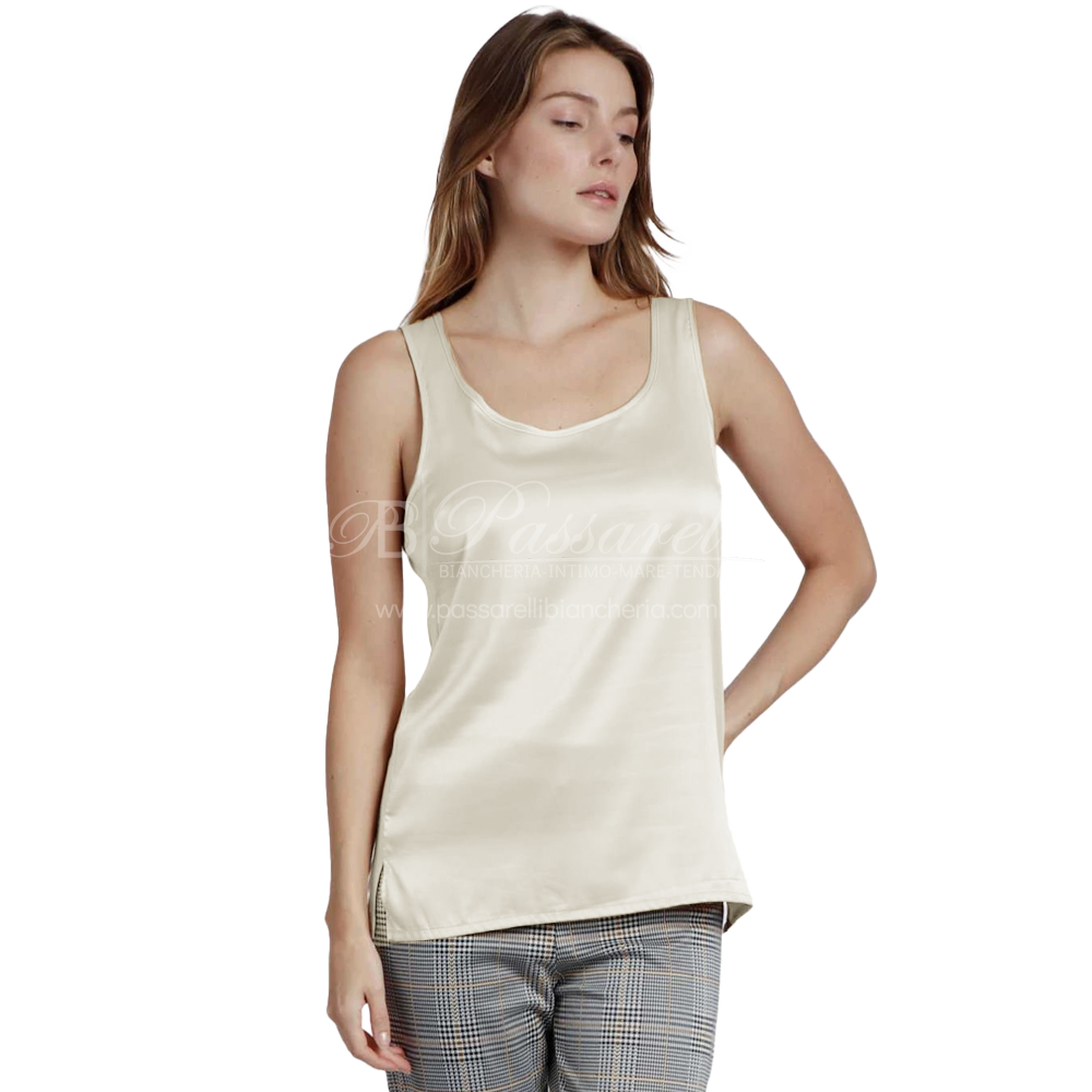 Admas Canottiera Sotto Giacca in Raso da Donna 43512 2504S15