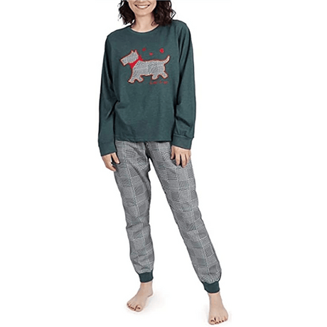 Admas Pigiama Donna caldo cotone scozzese pied de poule 54589 S27 - Passarelli Biancheria
