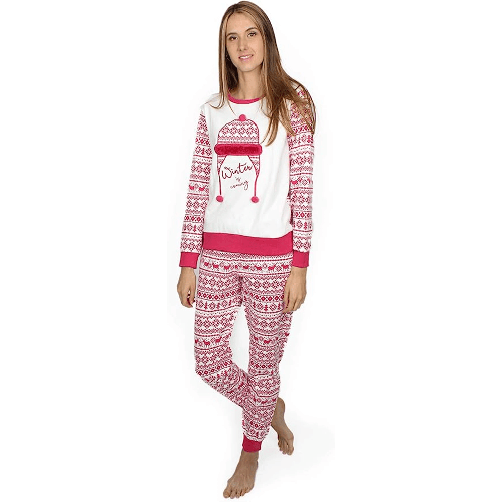 Admas Pigiama Invernale da Donna in Caldo Cotone 54140 S33 - Passarelli Biancheria