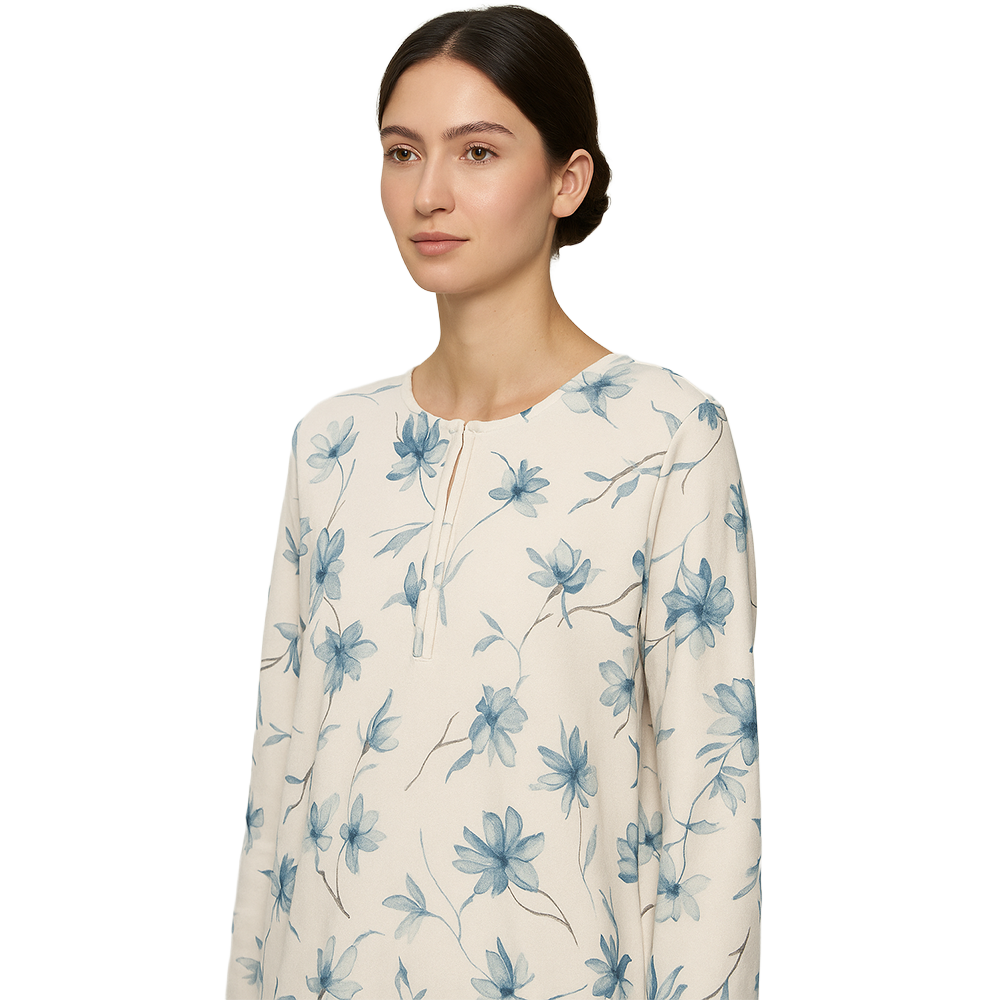 Alpina Donna Camicia da Notte Invernale in Caldo Cotone Franca AFL316 2511S56