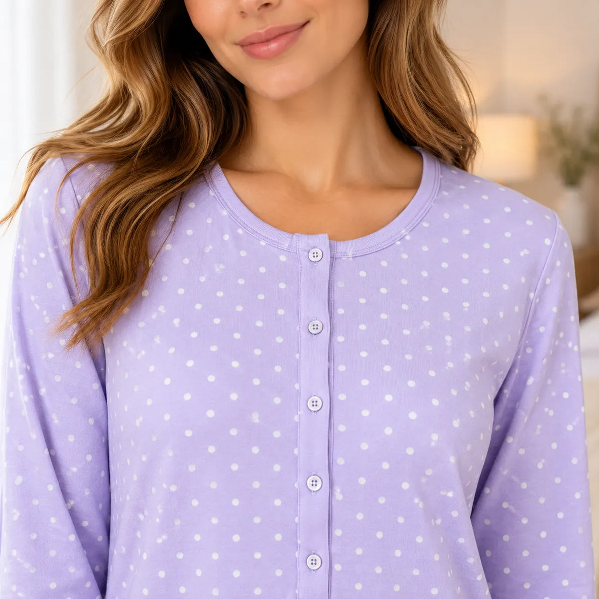 Alpina Donna Camicia da Notte Invernale in Caldo Cotone Brooke AFL924