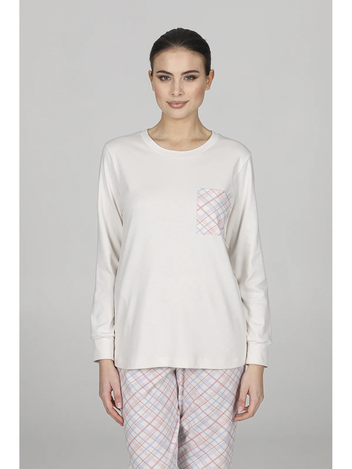 Alpina Donna Pigiama Invernale in Caldo Cotone da Donna Fedora AEL345 2511S72