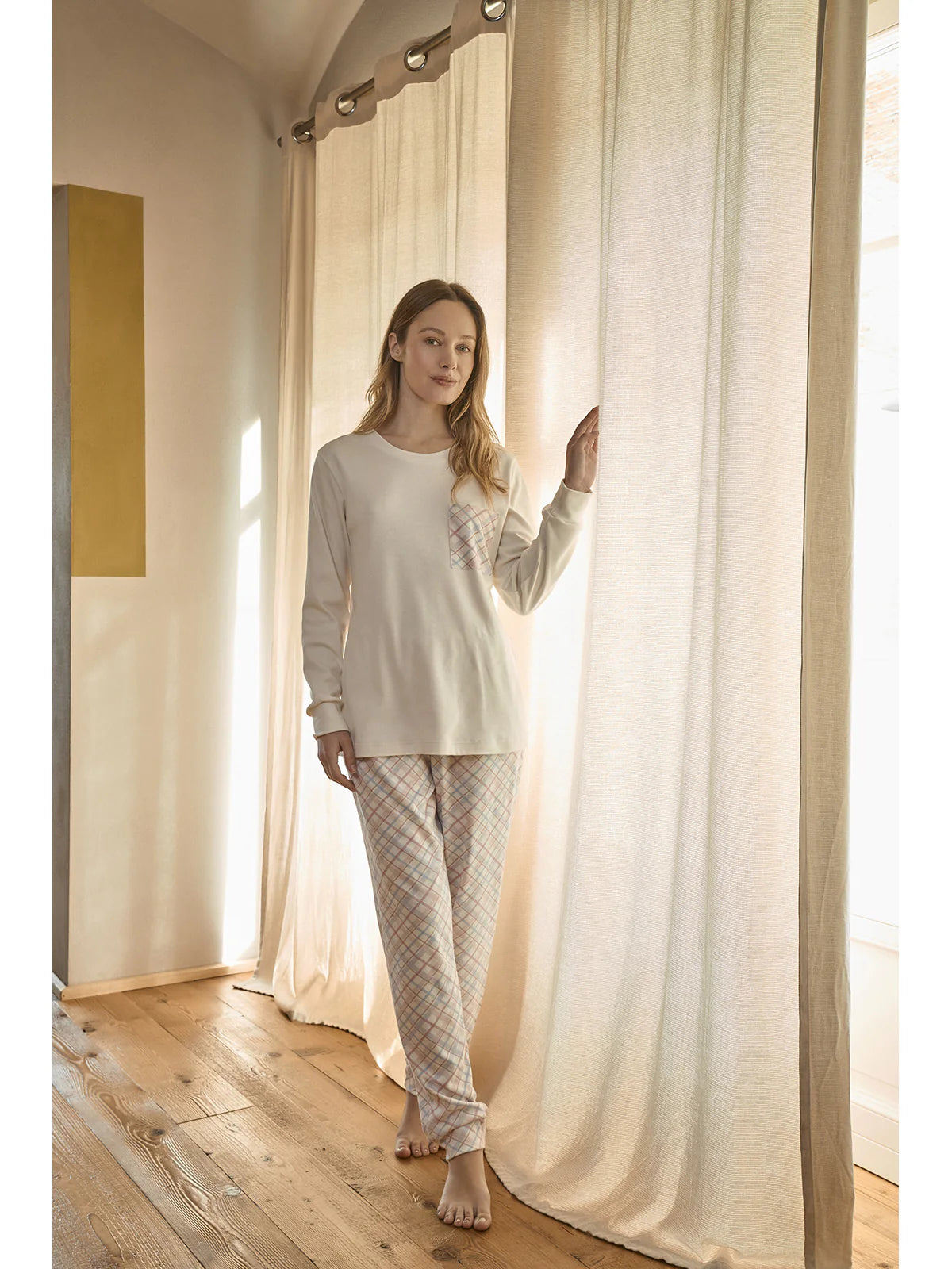 Alpina Pigiama Invernale in Caldo Cotone da Donna Fedora AFL345 2511S72