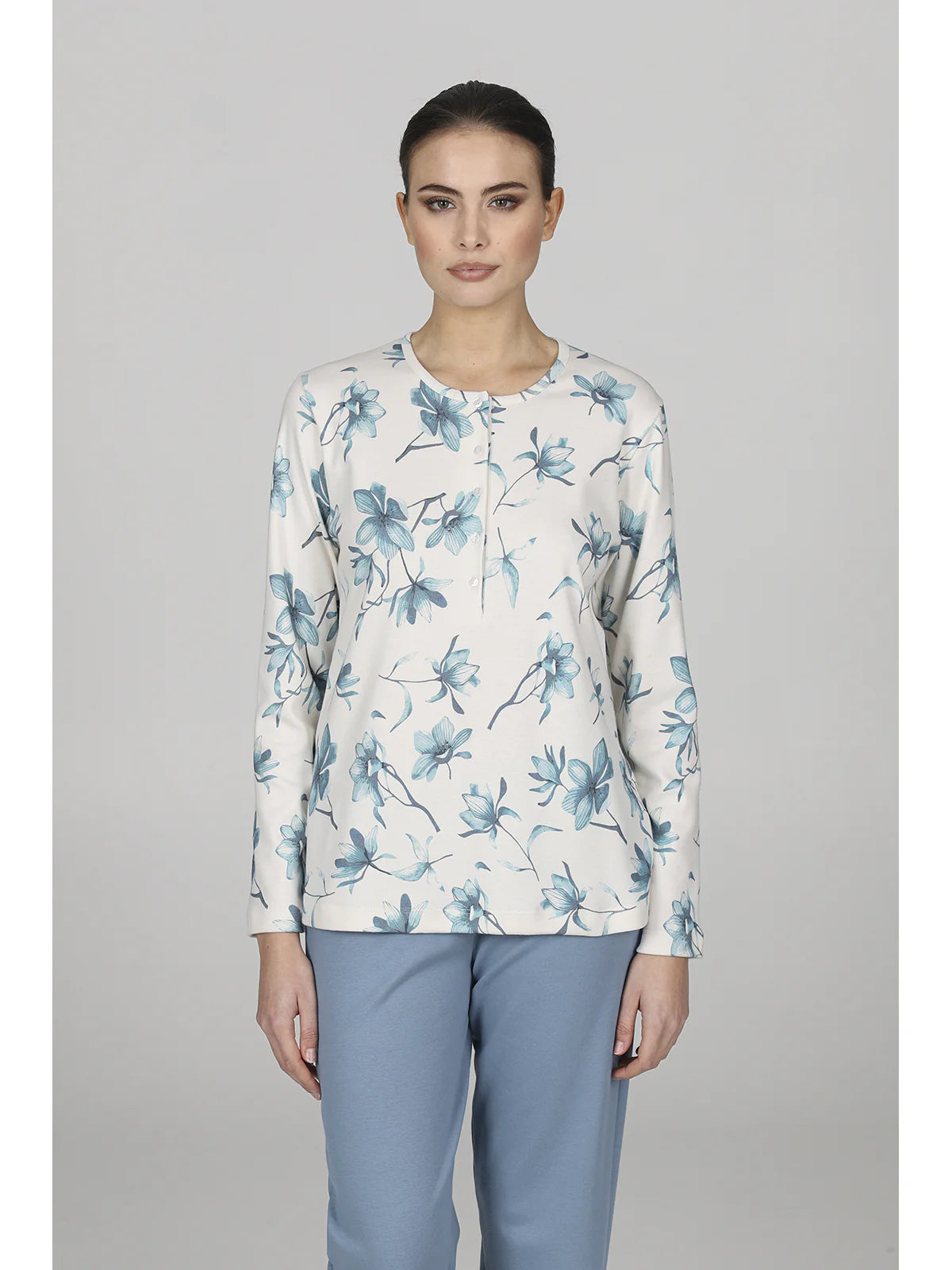 Alpina Donna Pigiama Invernale in Caldo Cotone da Donna Franca AFL341 2511S68