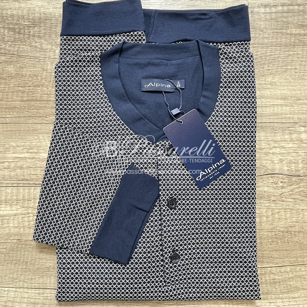 Alpina Pigiama Cotone Leggero da Uomo 294 Cerchi 2508S38