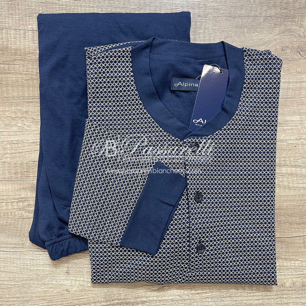 Alpina Pigiama Cotone Leggero da Uomo 294 Cerchi 2508S38