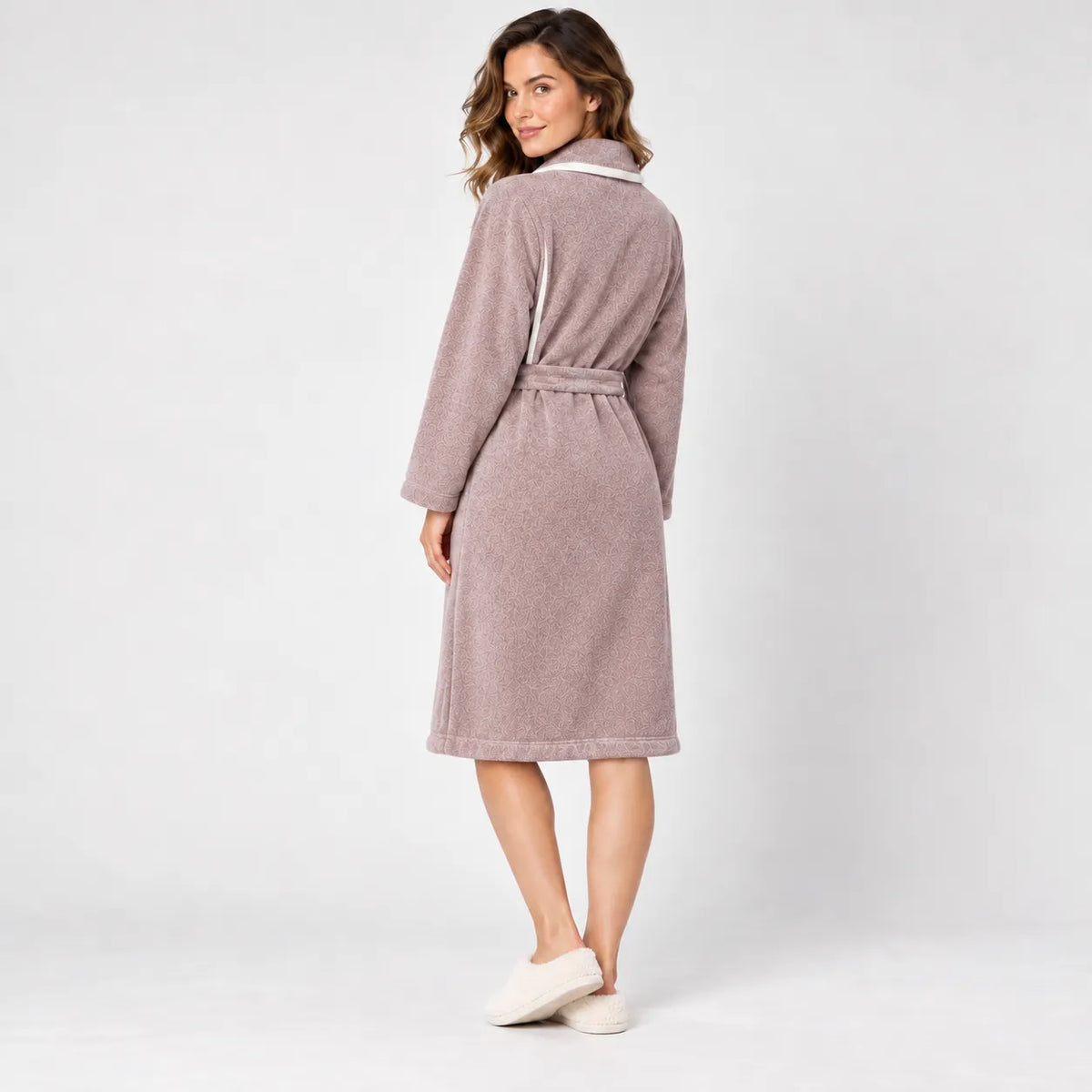 Amica Vestaglia Invernale in Punto Milano collo Sciallato da Donna A478
