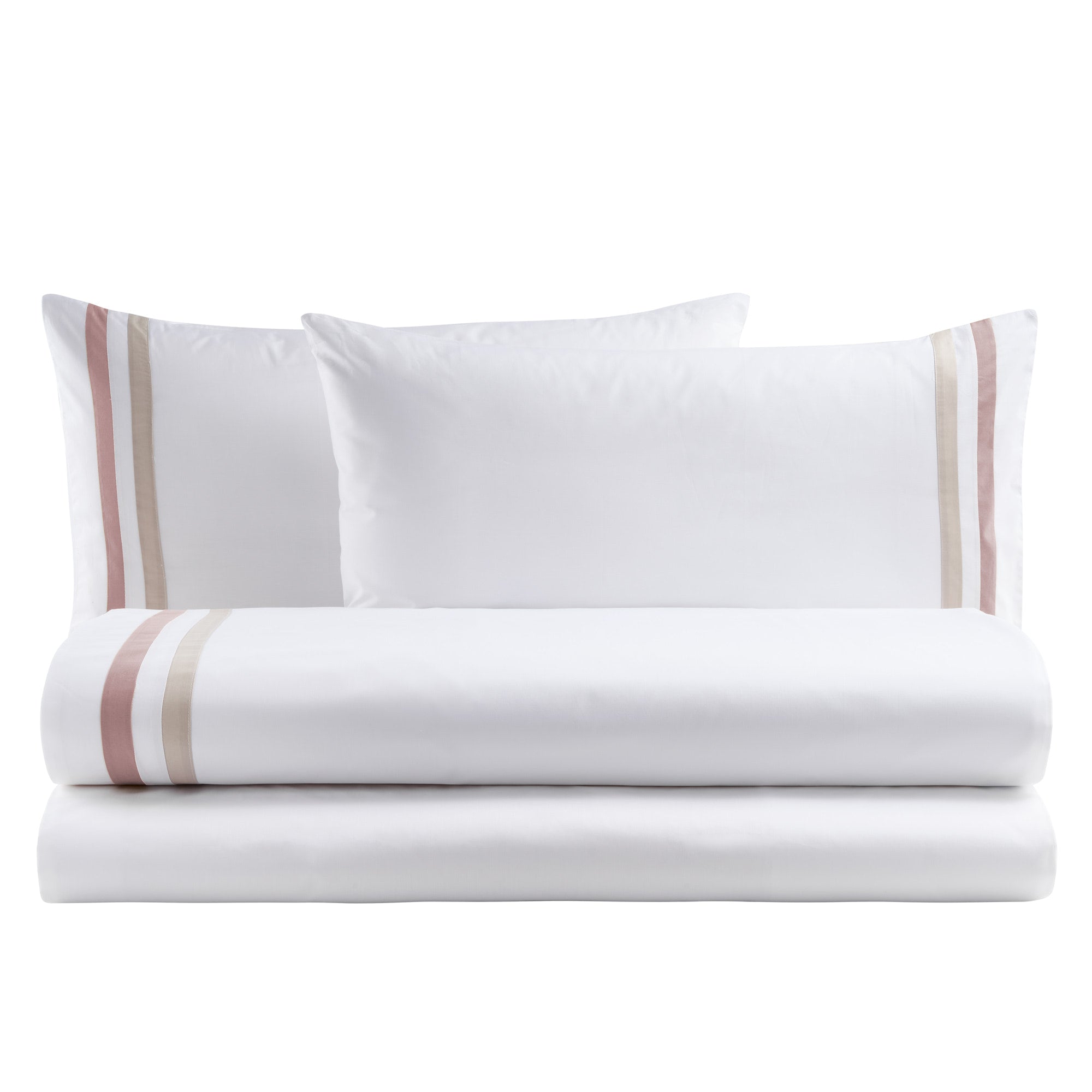 Biancoperla Completo Lenzuola Matrimoniale In Percalle di Cotone Antigua 2601B