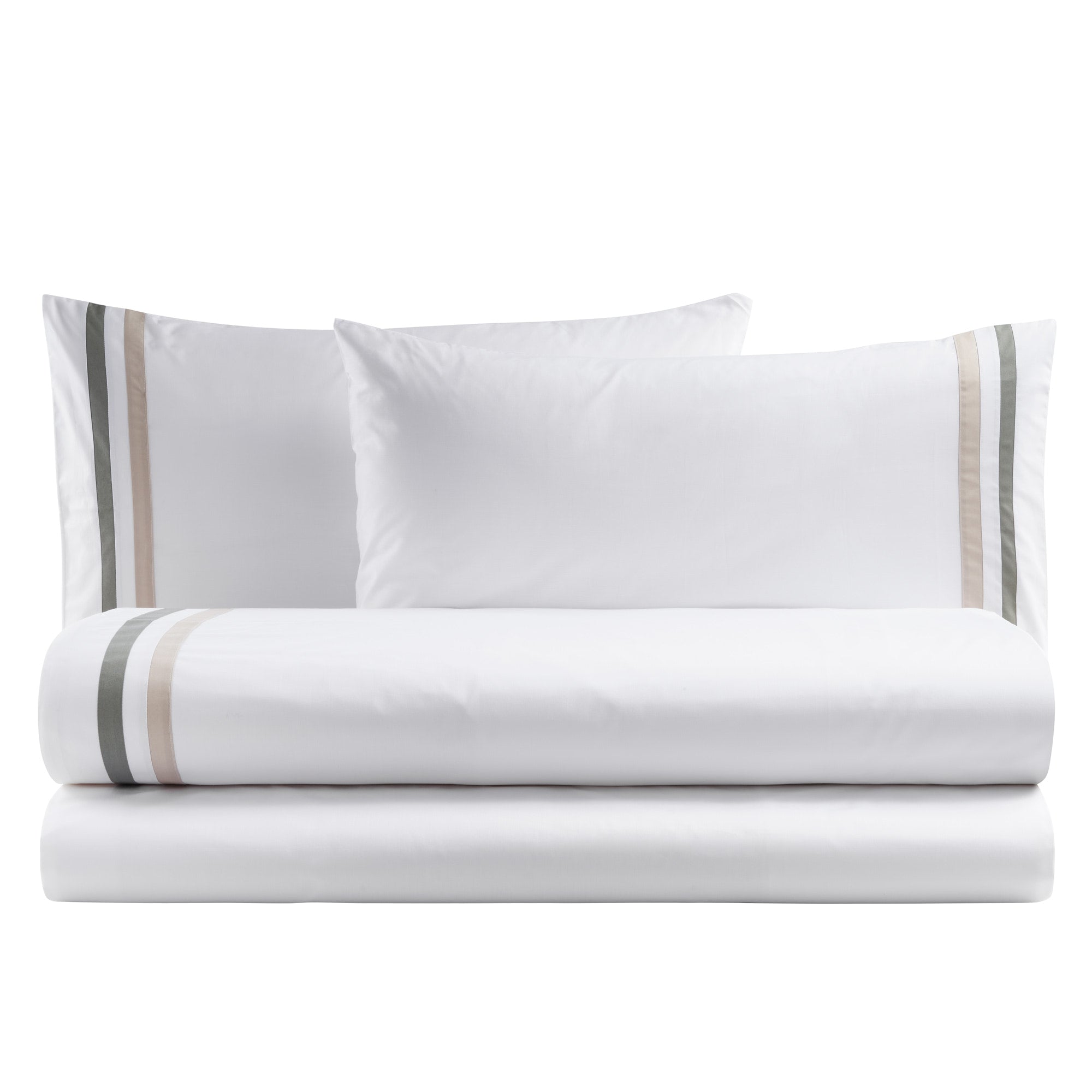 Biancoperla Completo Lenzuola Matrimoniale In Percalle di Cotone Antigua 2601B