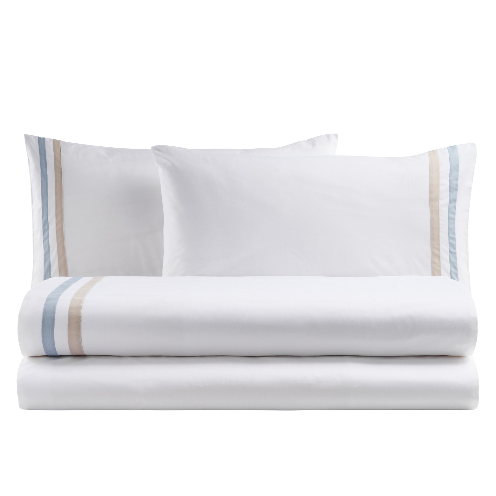 Biancoperla Completo Lenzuola Matrimoniale In Percalle di Cotone Antigua 2601B