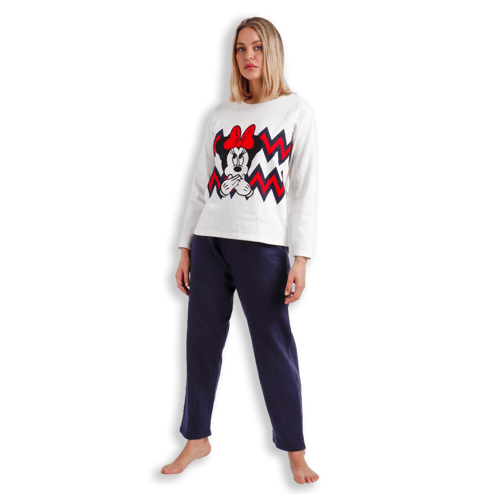 Aznar Disney Pigiama Invernale da Donna in Felpina Minnie 60541 S36 - Passarelli Biancheria